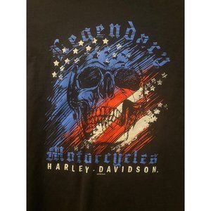 Harley-Davidson H-D T-Shirt Americana Patriotic Skull Loveland Colorado 2022 4XL